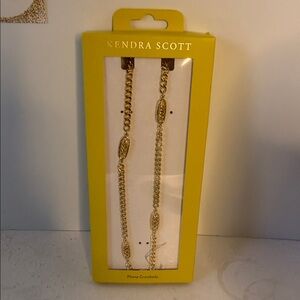 Kendra Scott Gold-Tone Decorative Medal Phone Crossbody Chain